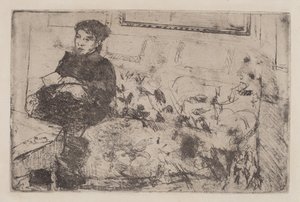 Interno: Sul divano, c. 1883 da Mary Cassatt