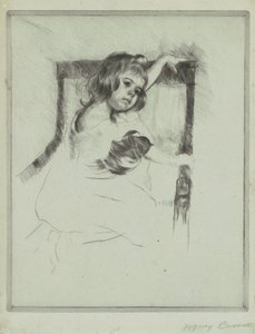 In ginocchio su una poltrona da Mary Cassatt