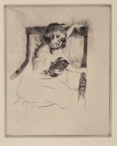 In ginocchio su una poltrona da Mary Cassatt