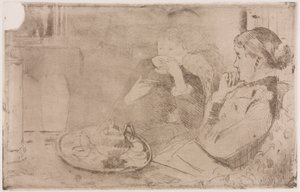 Lydia e sua madre al tè, c. 1880