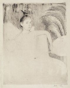 Mimi con un ventaglio giapponese da Mary Cassatt