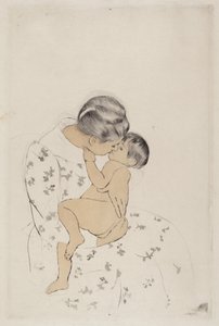 Bacio della madre, 1890-1891 da Mary Cassatt