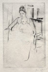 La signora Gardner Cassatt e il suo bambino seduti vicino a una finestra, c. 1887 da Mary Cassatt