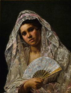 Ballerina spagnola che indossa una mantiglia di pizzo da Mary Cassatt