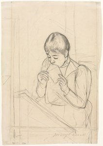 La lettera recto, La lettera verso, 1891 da Mary Cassatt
