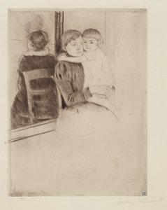 Lo specchio, c. 1891 da Mary Cassatt