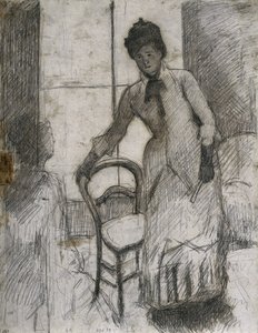 Il visitatore recto, c. 1881 da Mary Cassatt