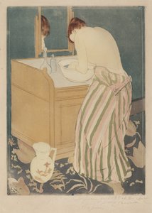 Donna che fa il bagno