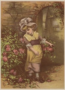 Ragazza che raccoglie rose da Mary Ellen Edwards