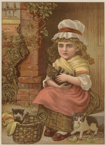 Ragazza con gattini da Mary Ellen Edwards