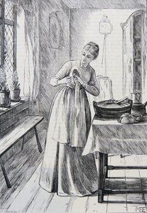 Illustrazione di una casalinga