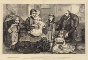 Le loro altezze reali il principe e la principessa del Galles con i loro figli da Mary Ellen Edwards
