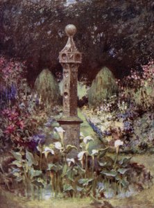 Giardini scozzesi: Castello di Kelburne (litografia a colori) da Mary Georgina Wade Wilson