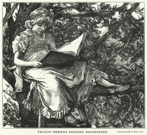 Felicia Hemans che legge Shakespeare da Mary L. Gow