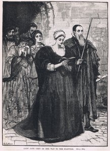 Lady Jane Grey sulla strada per il patibolo 1554 da Mary L. Gow