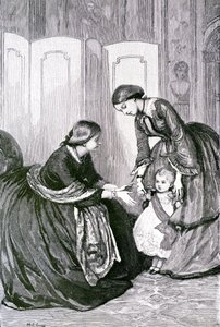 La regina e il suo piccolo nipote Principe Guglielmo di Prussia, c. 1880 da Mary L. Gow