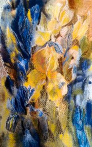 Iris dorati e blu da Mary Smith