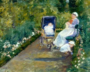 Bambini in un giardino (La tata) da Mary Stevenson Cassatt
