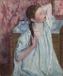 Ragazza che si sistema i capelli da Mary Stevenson Cassatt
