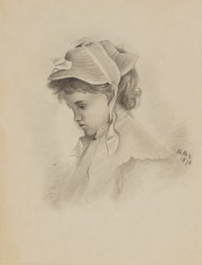 Senza titolo Testa di un bambino che guarda in basso, 1878 da Mary Vaux Walcott