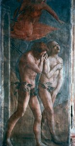 Adamo ed Eva cacciati dal Paradiso, dettaglio, pre-restauro, c. 1427