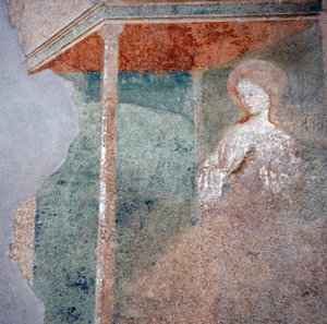Affresco di Masolino da Panicale nel Battistero di Castiglione, particolare dell