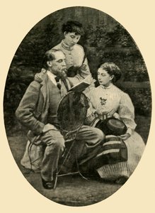Charles Dickens che legge alle sue figlie, 1865, 1910