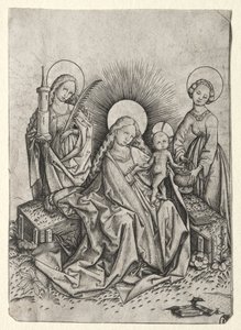 Madonna e Bambino in un giardino tra Santa Barbara e Santa Dorotea da Master ES