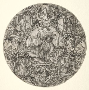 San Giovanni Battista circondato dagli Evangelisti e dai quattro Padri della Chiesa Latina da Master ES
