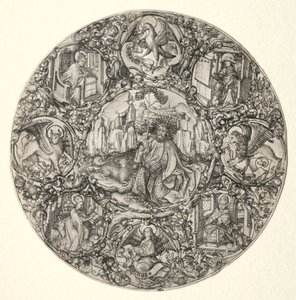 San Giovanni Battista circondato dagli Evangelisti e dai Quattro Padri della Chiesa Latina, 1466 da Master E. S.