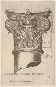 Capitello composito con misure