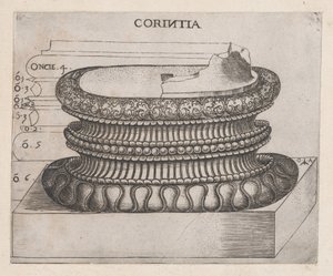 Speculum Romanae Magnificentiae: base corinzia, ca. 1537