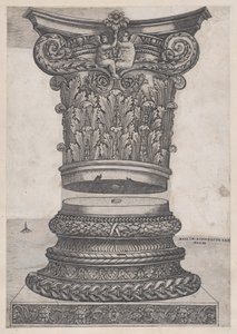 Speculum Romanae Magnificentiae: Capitello e base decorati, ca. 1537