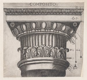 Speculum Romanae Magnificentiae: Capitello ionico, ca. 1537 da Master GA