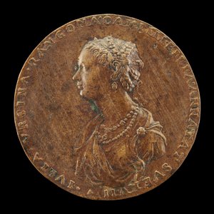 Guilia Orsini, 1537-1598, moglie di Baldossare Rangoni c. 1554 [recto], 1554