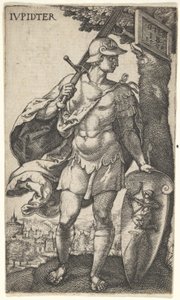 Giove da The Gods Who Preside Over the Planets, 1528 da Master I.B.