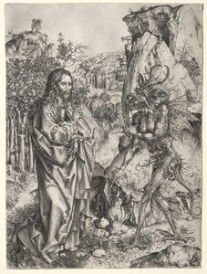 La Tentazione di Cristo, 1400s da Master L Cz