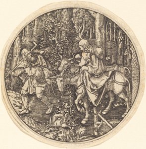 La fuga in Egitto da Master L after Albrecht Dürer