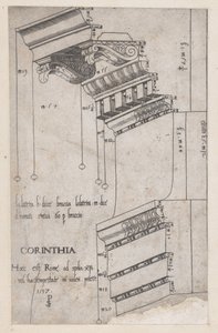 Speculum Romanae Magnificentiae: Trabeazione dal Foro di Traiano, Roma, 1537