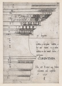 Speculum Romanae Magnificentiae: Trabeazione dal Tempio di Castore e Polluce, Roma, 1537