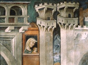 Ingresso a Gerusalemme da Master Trecentesco of Sacro Speco School