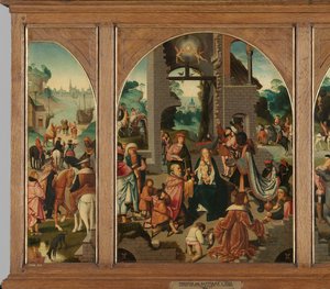 Trittico con Adorazione dei Magi, Sant