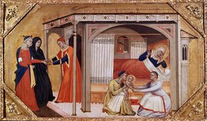 La Nascita della Vergine Maria da Master of Ashmolean Predella