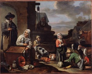 Contadini al pozzo da Master of Beguins