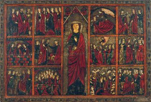 Santa Orsola con scene della sua vita da Master of Bierge