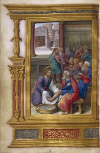 Cristo lava i piedi agli apostoli, 1500-1550 da Master of Claude de France