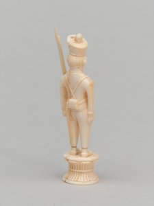 Pedone bianco, pezzo degli scacchi, India, circa 1820 da Master of Coetivy