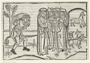 Parabola della pecora smarrita da Master of Delft (attributed to)