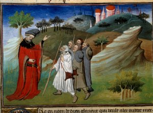 Pellegrini sulla strada per la Terra Santa da Master of Egerton