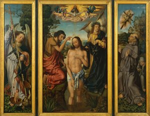 Trittico del Battesimo di Cristo da Master of Frankfurt